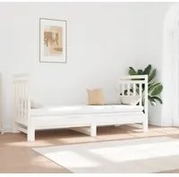 Dormeuse Estraibile Bianca 2x(90x190) cm Legno Massello di Pino 3124773