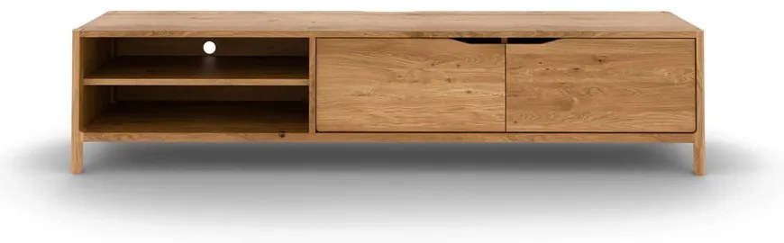 Tavolo TV in legno di quercia di colore naturale 200x48 cm Twig - The Beds