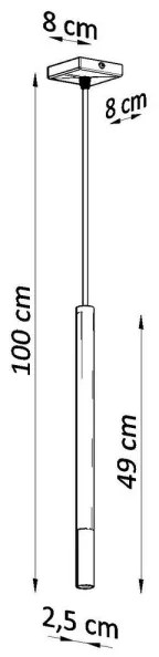 Lampadario su filo MOSAIC 1xG9/12W/230V nero/dorato