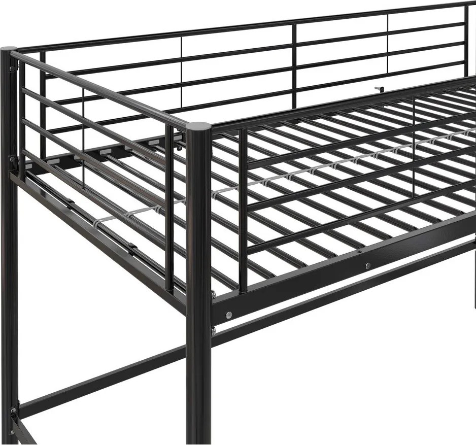 Letto nero rialzato per bambini 90x200 cm Jodie - Støraa