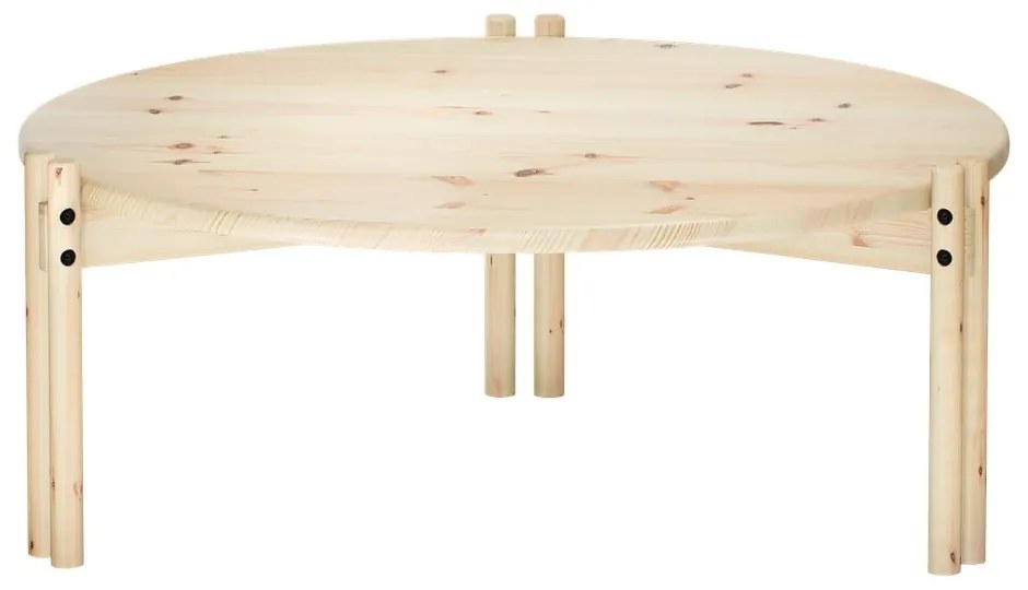 Tavolino rotondo in legno di pino in colore naturale ø 80 cm Sticks - Karup Design