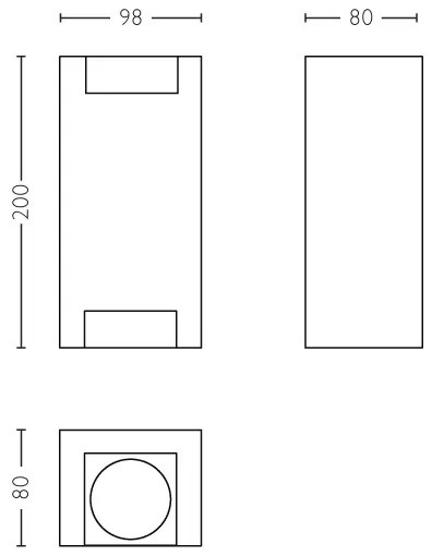 Philips 17339/48/PN - Applique da esterno MYGARDEN TROWEL 2xGU10/5W