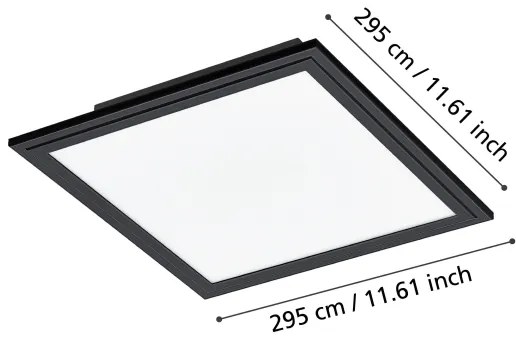Eglo 900817 - Plafoniera LED SALOBRENA LED/14W/230V 30x30 cm nero