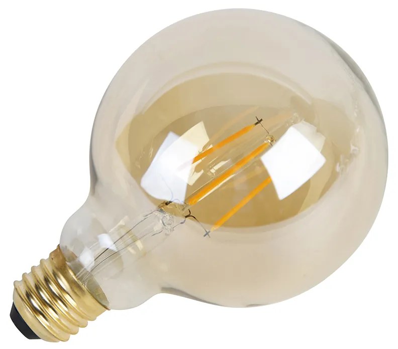 Set di 5 Lampadine LED dimmerabili a 3 livelli E27 G95 Goldline 5W 530lm 2200K