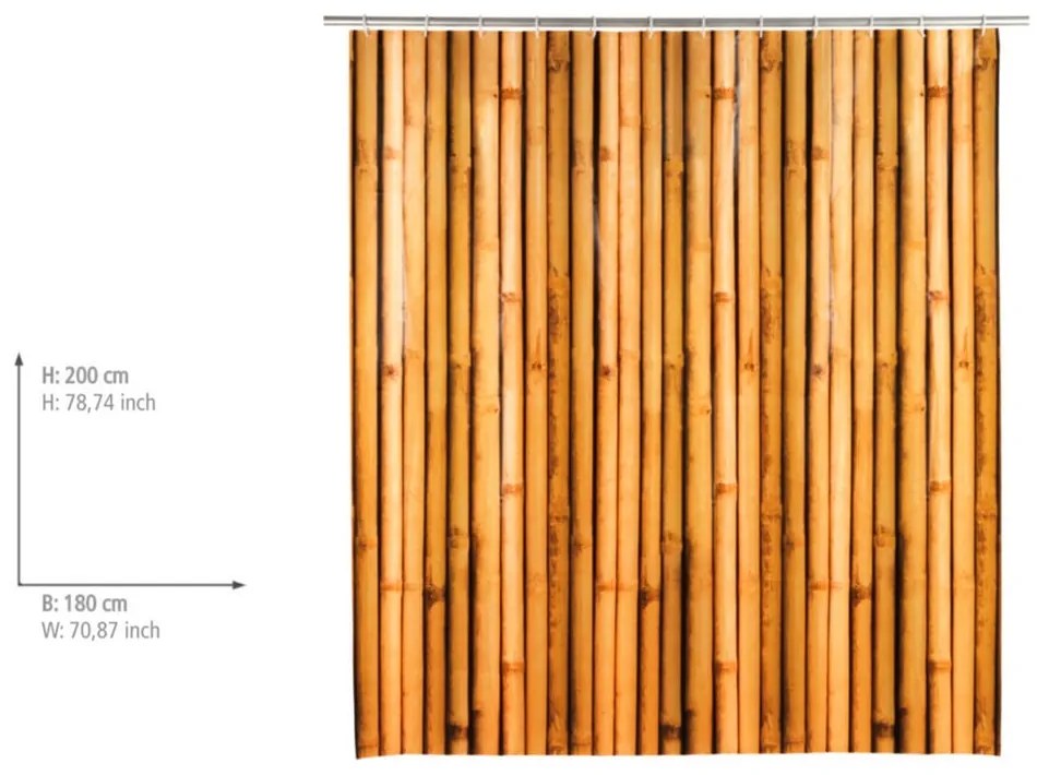 Tenda da doccia arancione Babusa - Wenko