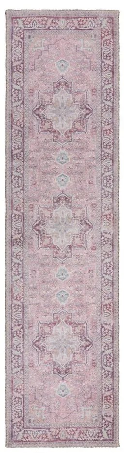 Passatoia lavabile rosso chiaro con fibra riciclata 60x230 cm Windsor - Flair Rugs