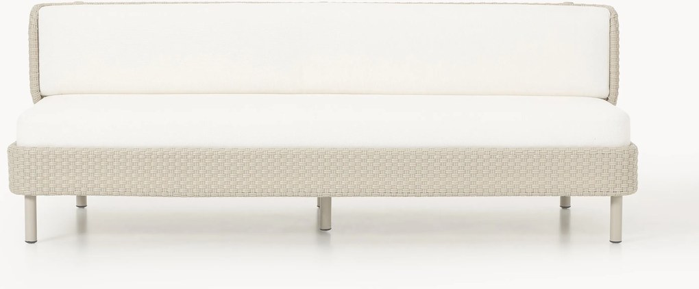 Divano da giardino componibile con copertura protettiva 3 posti Hani