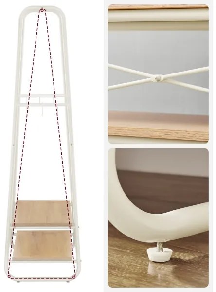 Appendiabiti a piantana LINEA bianco/marrone