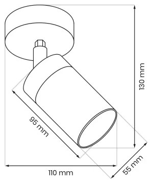 Brilagi - Faretto da parete POKER 1xGU10/25W/230V blu