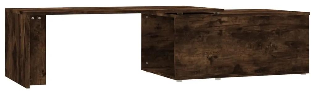 Tavolino da salotto rovere fumo 150x50x35 cm legno multistrato