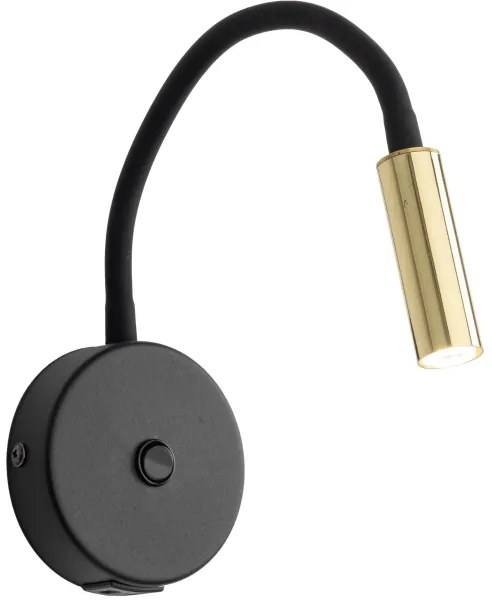 Lampada da parete con USB port LAGOS 1xG9/3W/5V nero/oro