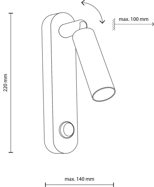 Faretto da parete ENZO 1xG9/8W/230V nero/oro