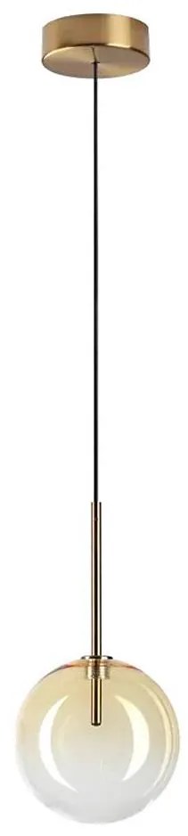 Ideal Lux - Lampadario LED a sospensione con filo EQUINOXE 1xG4/2W/230V diametro 15 cm ottone/fumé