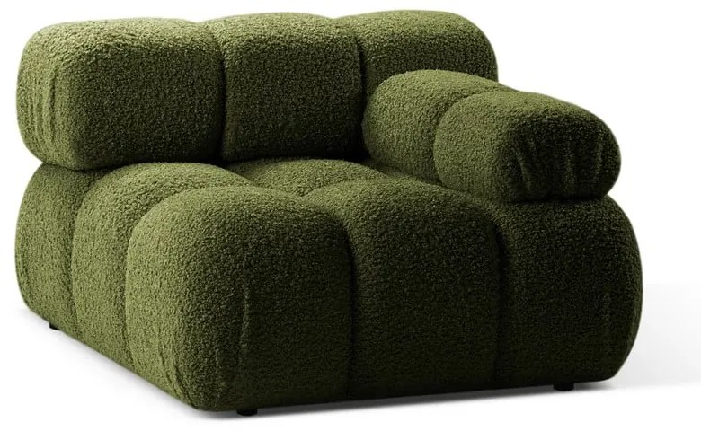 Divano modulo verde in tessuto bouclé (angolo destro) Bellis - Micadoni Home