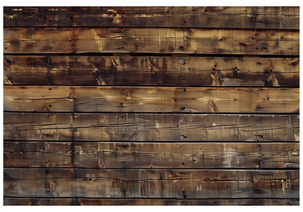 Carta da parati – Imitazione legno moderno in marrone