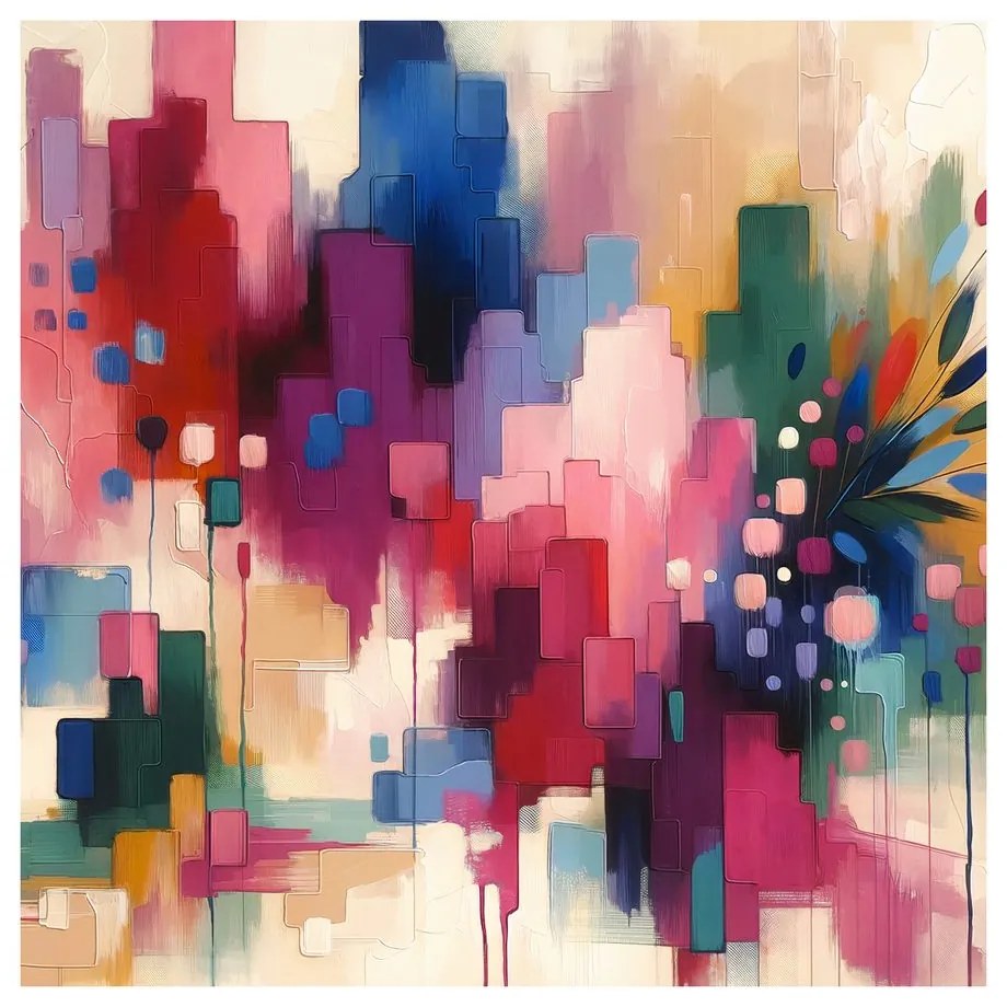 Quadro su tela – Fiori in astrazione moderna