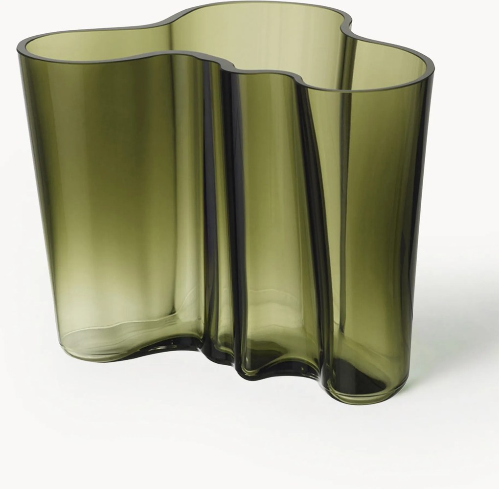Vaso in vetro soffiato Alvar Aalto, alt. 16 cm
