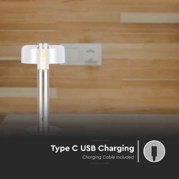 LED Lampada da tavolo ricaricabile dimmerabile LED/1W/5V 3000K 1800 mAh oro