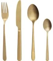 Set 24 posate oro in acciaio inox