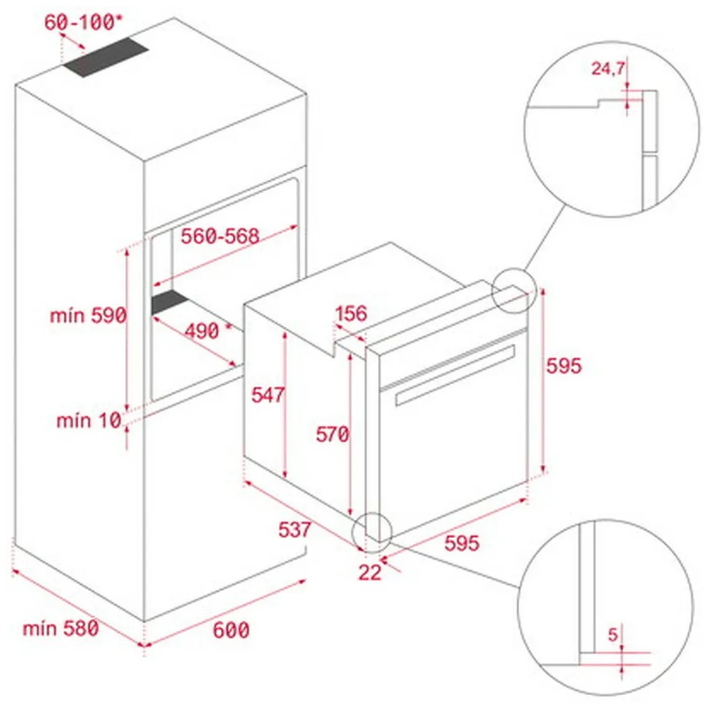 Forno Elettrico Teka HSB635S da 70 Litri in Acciaio