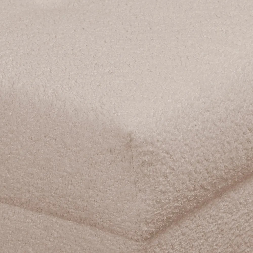 Sgabello in tessuto bouclé beige Ariella - Ropez