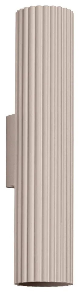 Lampada da parete grigio tortora in metallo Gleam – Sollux