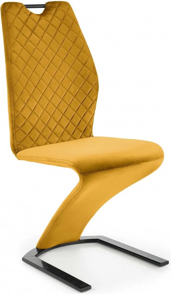 Sedia K442 velluto senape velluto