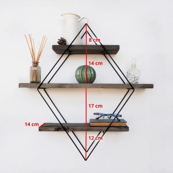 Mensola da parete 60x60 cm abete