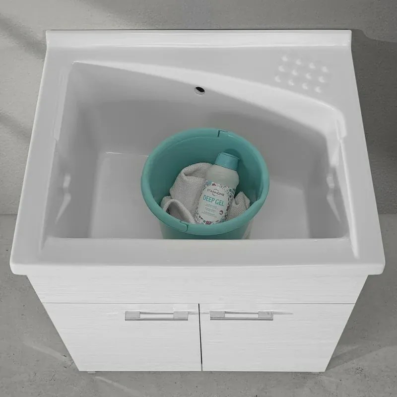 Lavatoio in ceramica 75x61 cm ad incasso per mobile modello Revine