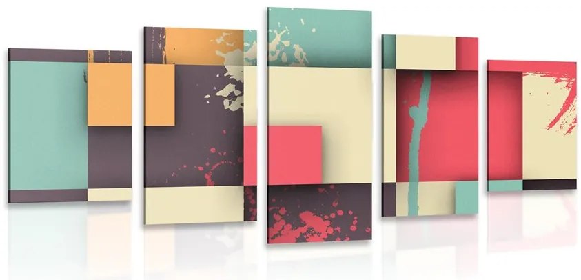 Quadri 5 pezzi – Texture astratta