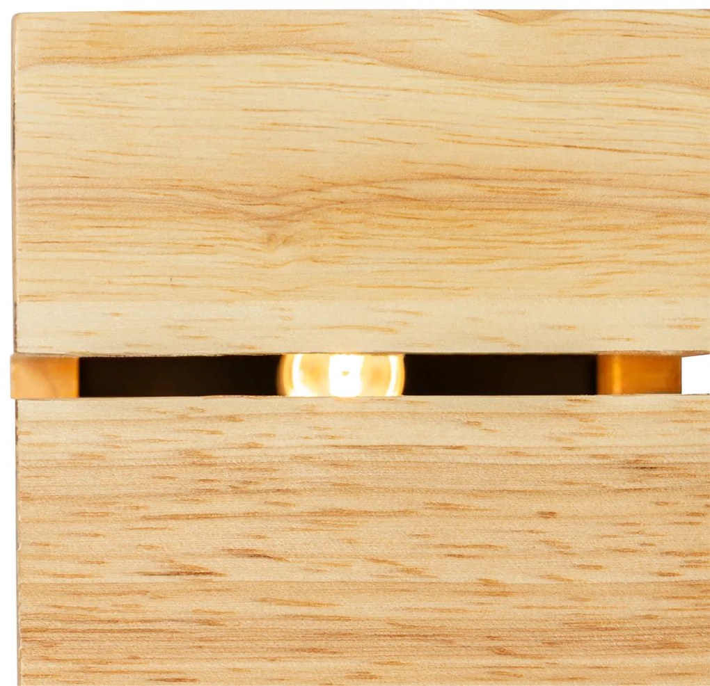 Applique da parete rustica in legno di quercia 9,7 cm - Transfer Groove