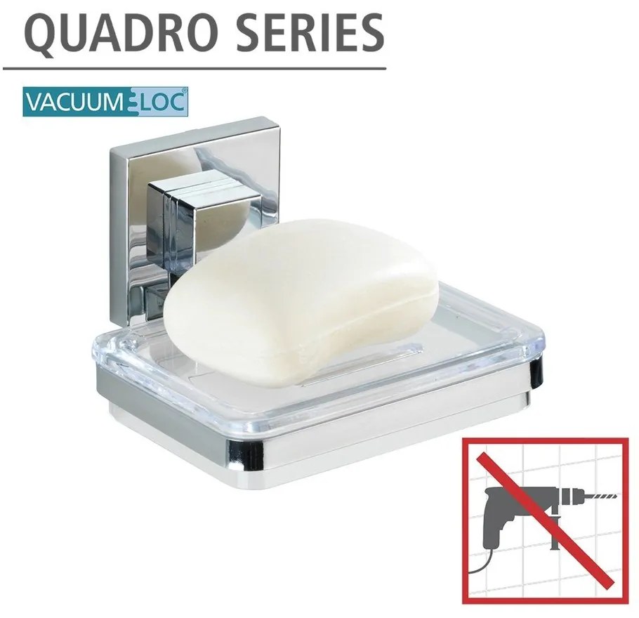 Portasapone autoportante Vacuum-Loc, 12 x 12 cm Quadro - Wenko