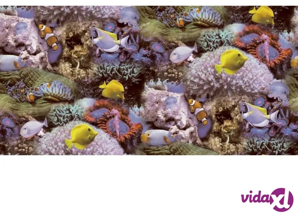 Noordwand Good Vibes Carta da Parati Coral and Tropical Fish Gialla e Viola