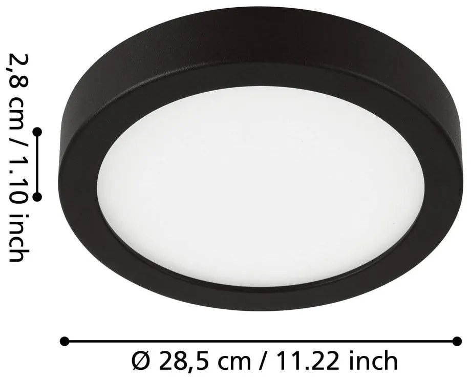 Plafoniera LED nera FUEVA 5 – EGLO