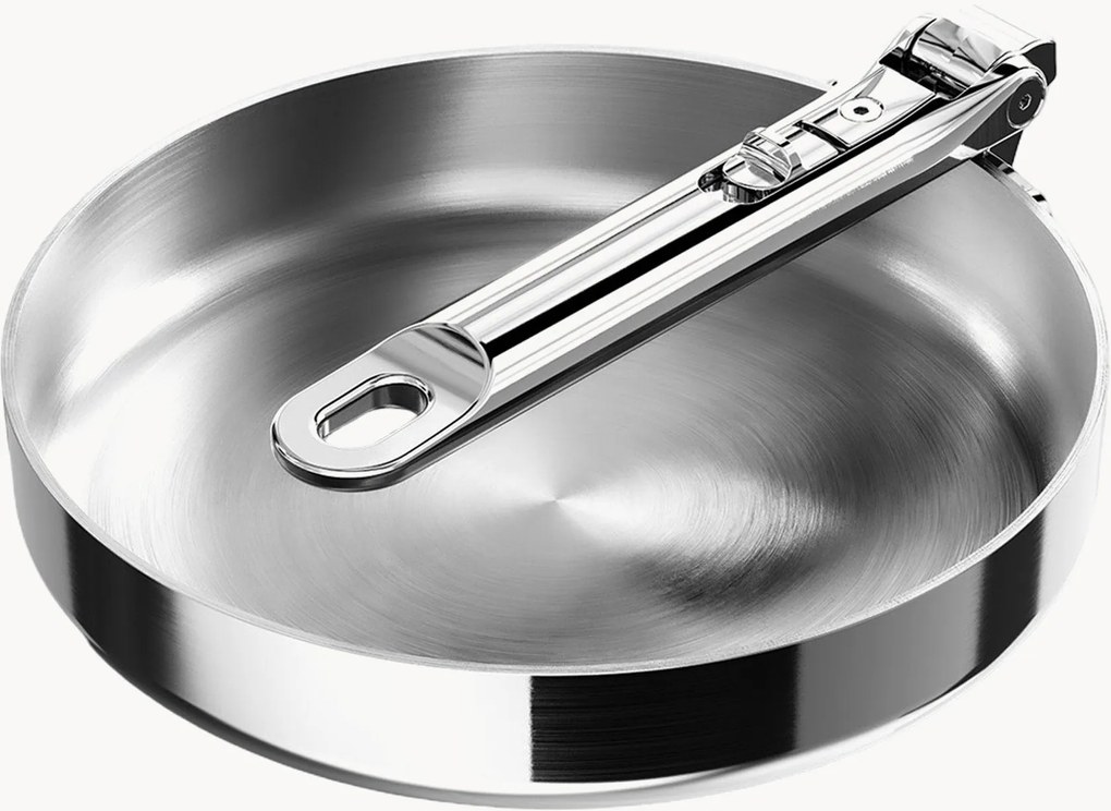 Padella in acciaio inossidabile con manico pieghevole Space