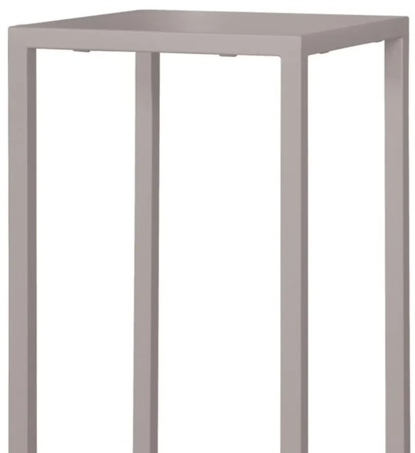 Tavolo alto ZURIGO in metallo tortora 60&#215;60 cm, impilabile