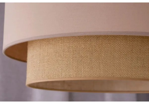 Duolla - Lampadario a sospensione con filo BOHO 1xE27/15W/230V diametro 45 cm beige/marrone