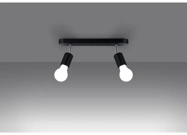 Sollux SL.1121 - Faretto FORNES 2xE27/60W/230V nero