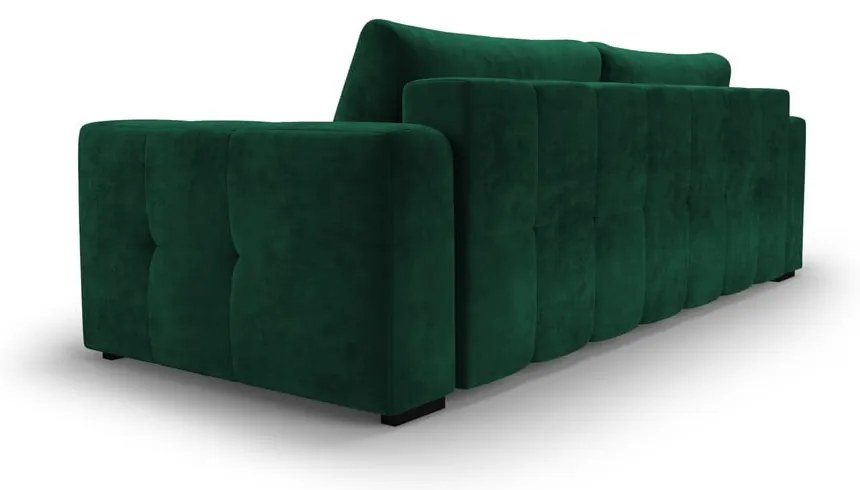 Divano letto in velluto verde Luca - Milo Casa
