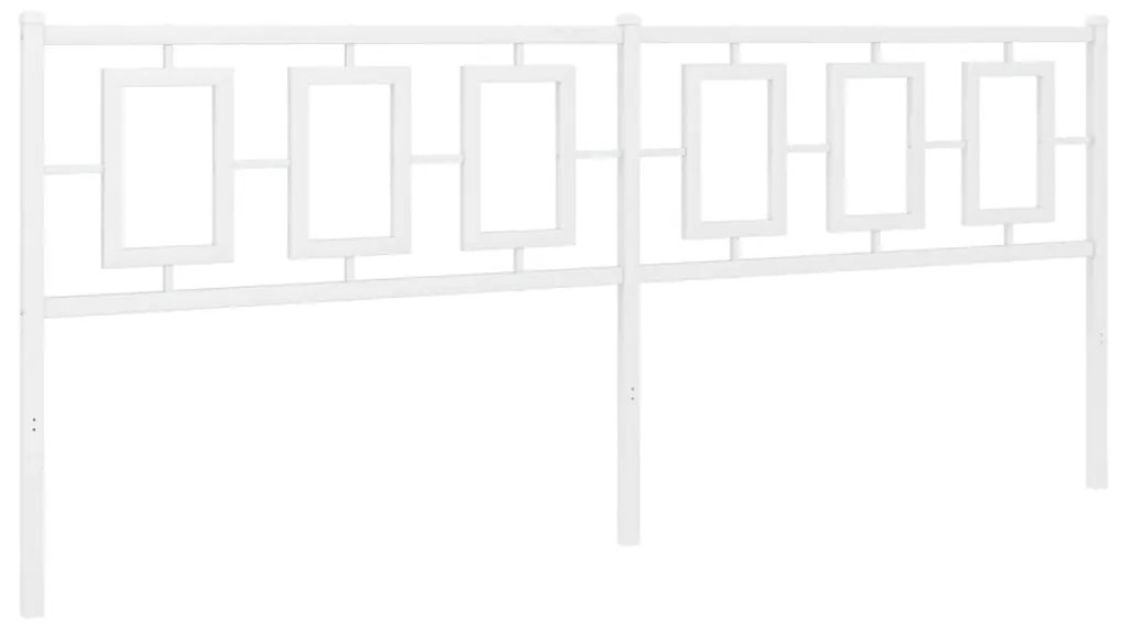 Testiera in metallo bianco 193 cm