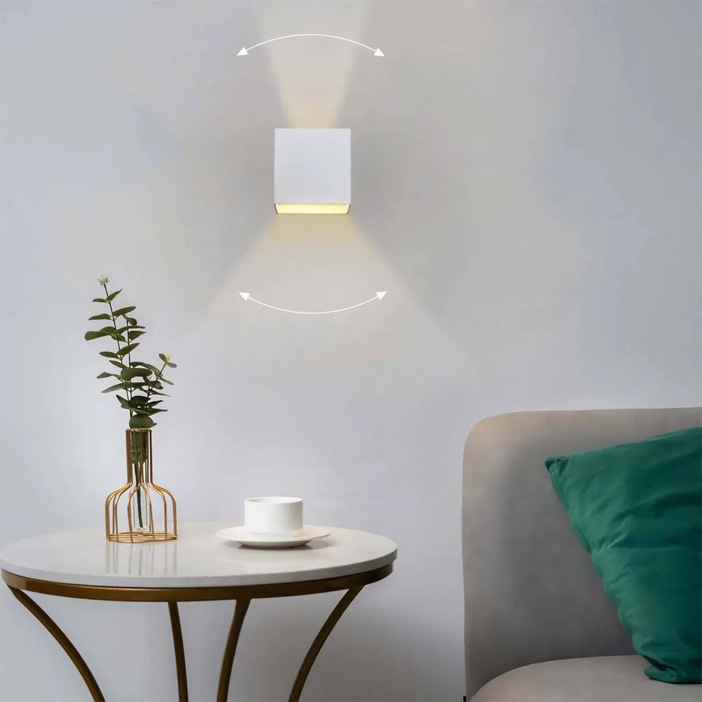 Applique LED Cubo 12W Bidirezionale IP65 CCT OSRAM Chip LED