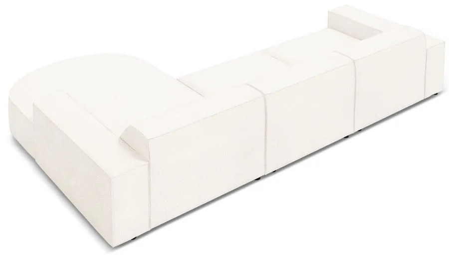 Divano angolare beige in tessuto bouclé (angolo destro) Jodie - Micadoni Home