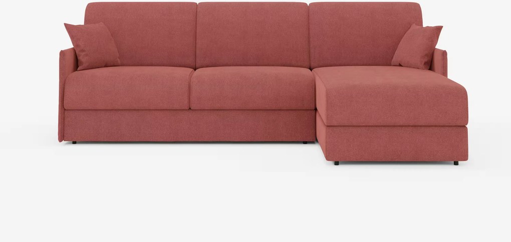 Evans Divano letto angolare con penisola contenitore - design compatto in tessuto smacchiabile T23