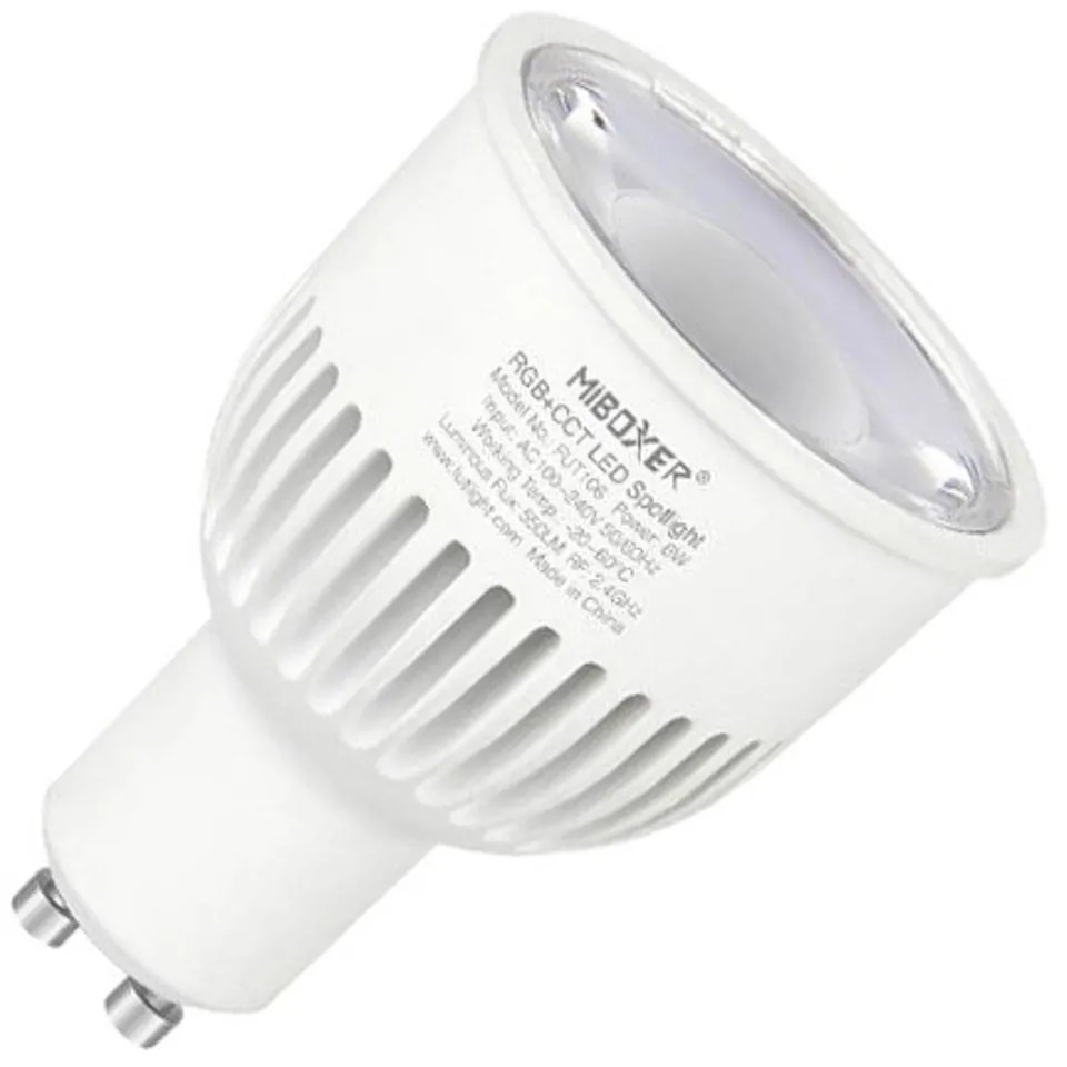 Faretto LED GU10 6W RGB+CCT Dimmerabile Sincronizzazione Automatica Colore RGB+CCT