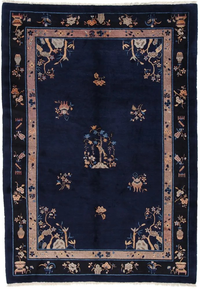 Peking Tappeto 270x190 Blu (Cina) Annodato A Mano
