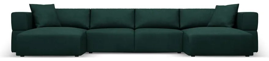 Divano a U angolare verde Esther - Milo Casa