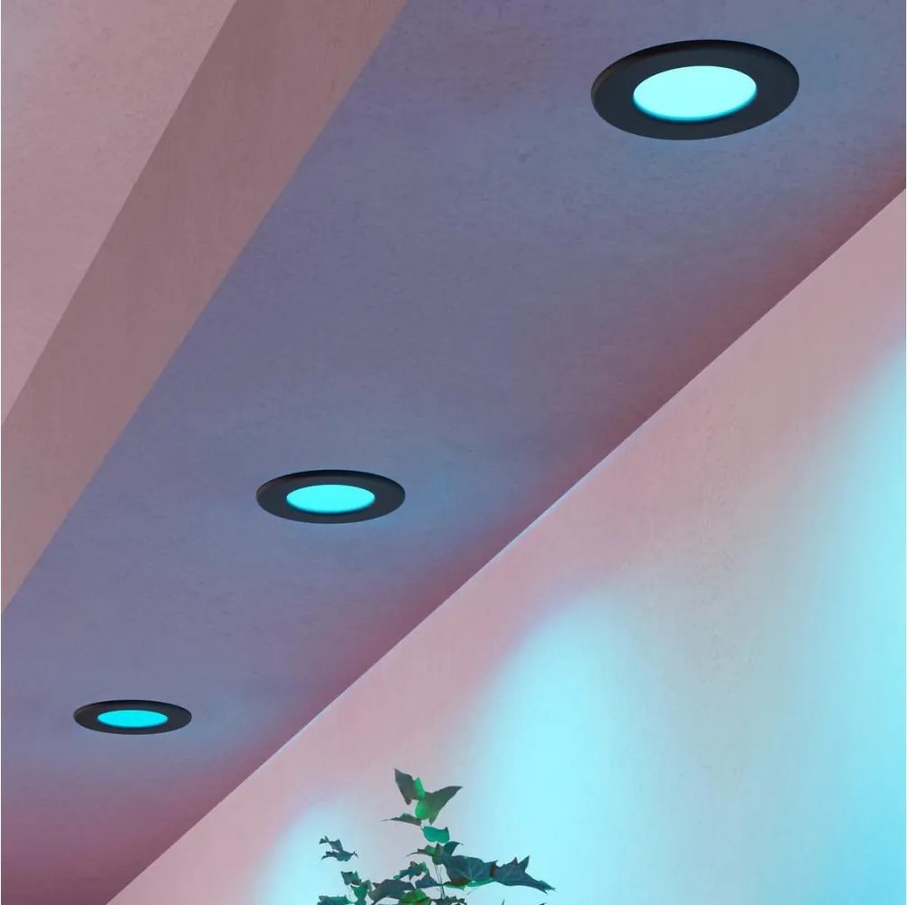 Eglo 901425 - Set 3x LED RGBW faretto da incasso FUEVA-Z LED/2,8W/230V 8,8 cm IP44 nero