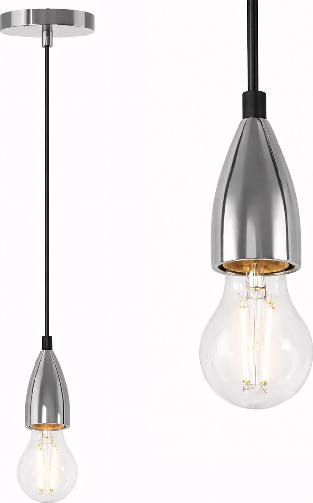 Lampada Da Soffitto Pensile Montatura Chrome APP358-1CP