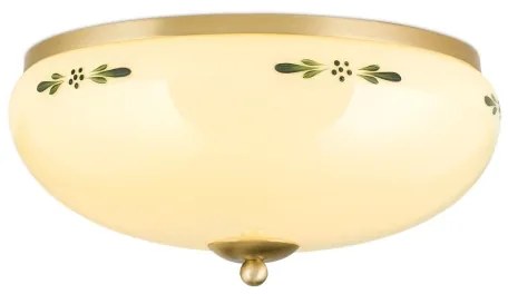 Orion DL 7-674 - Plafoniera LANDHAUS 3xE27/60W/230V diametro 35 cm ottone/beige