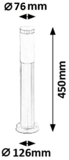Rabalux 8263 - Lampada da esterno INOX TORCH 1xE27/25W